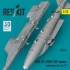 RESKIT RS32-0492 GBU-62 (JDAM-ER) bombs with pylons for Su-27 (2 pcs) (3D Printed) 1/32